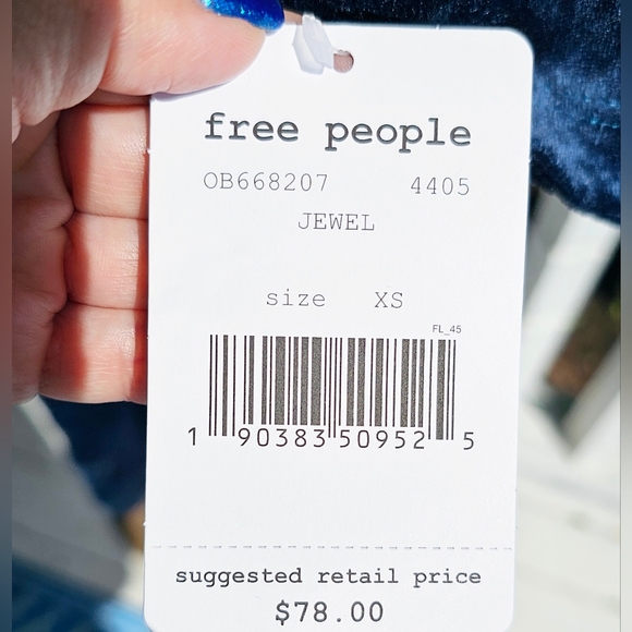 Free People Blue Velvet Tunic - NWT! - Picture 10 of 11